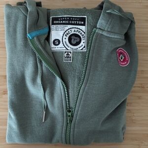 Pact organic cotton hoodie, S, light sage